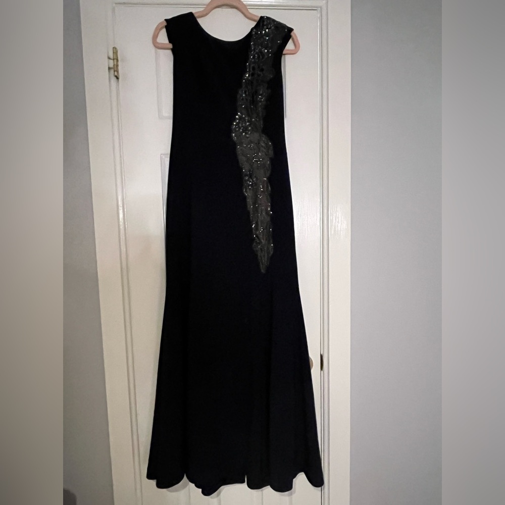 Xscape Navy Blue Evening Dress - Size 4P